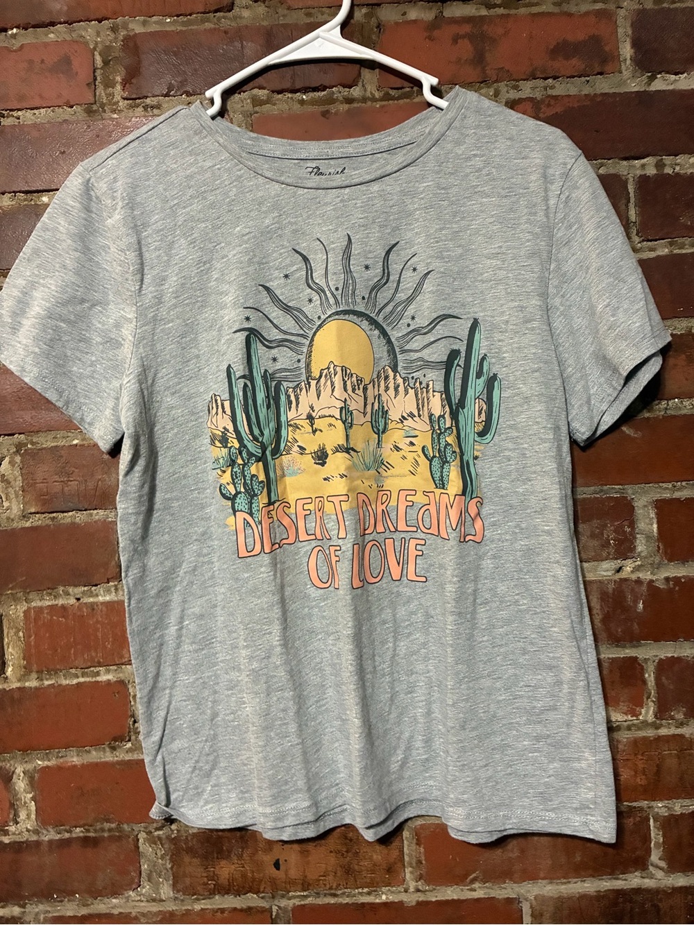 Fleurish Heather Gray Logo Tee